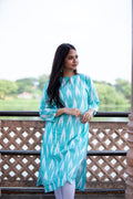 Ladies Casual Wear Ikkat Cotton Kurti