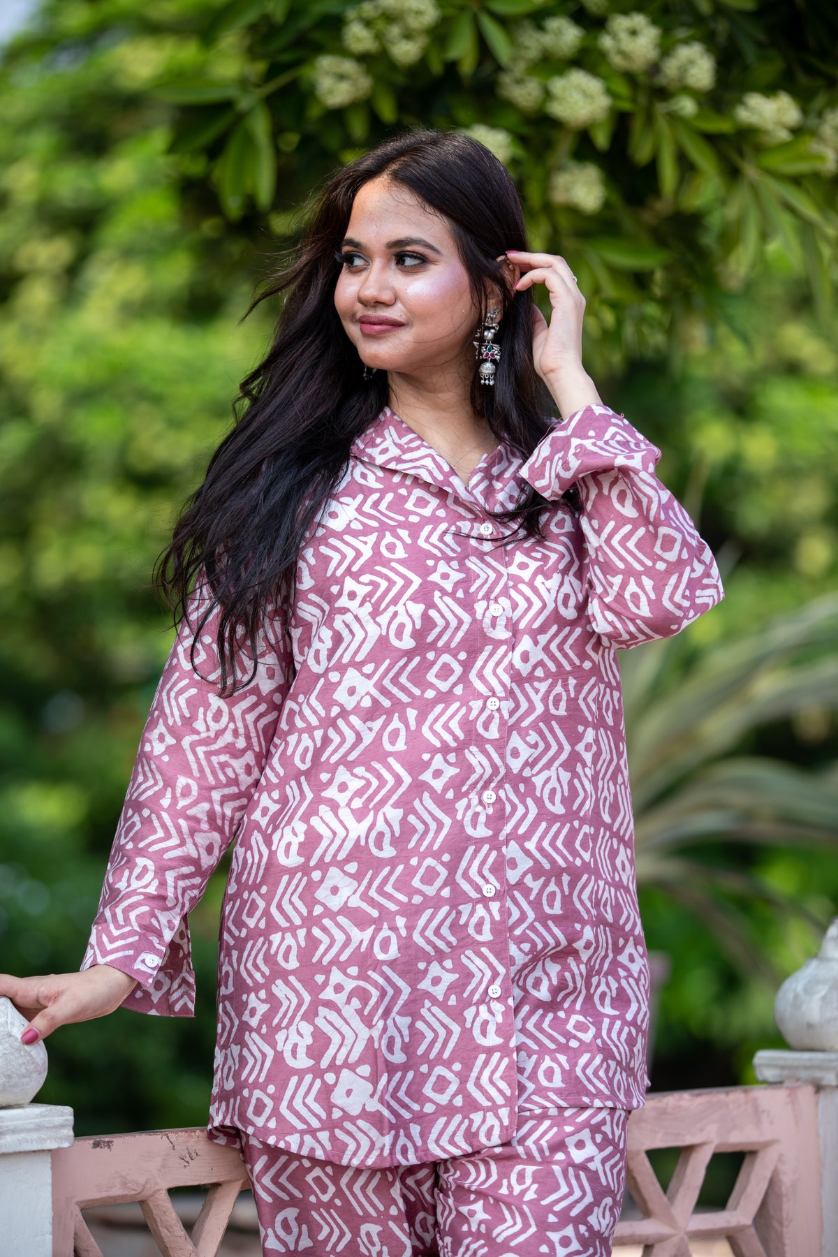 Chanderi Cotton Co-ord Set for Women – Printed Design