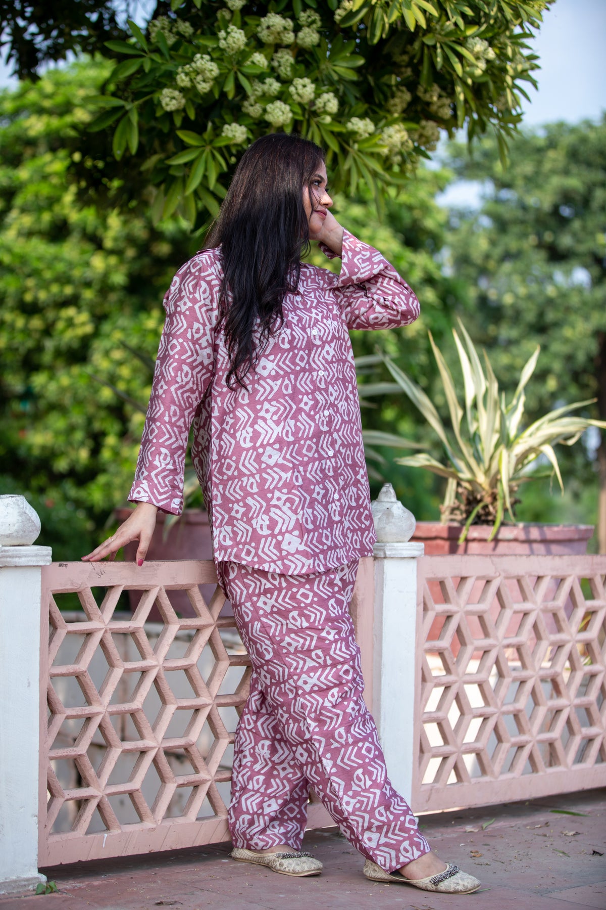 Chanderi Cotton Co-ord Set for Women – Printed Design