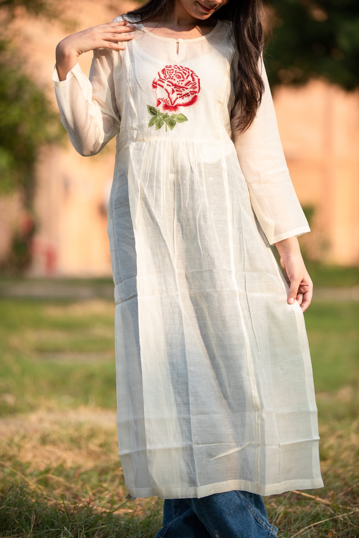 Ladies Stylish Long Cotton Kurti